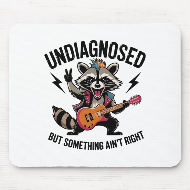 Funny Rocking Racoon  Mousepad (Vorne)