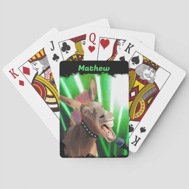 Funny Rockstar Donkey Spielkarten (Rückseite)