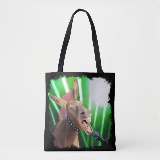 Funny Rockstar Donkey Tasche (Vorderseite)