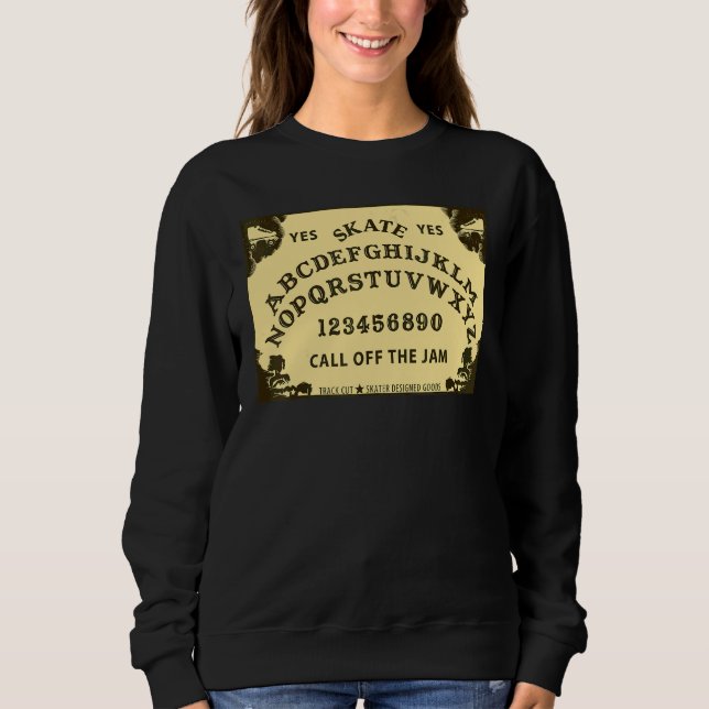 Funny Roller Derby Halloween Talking Board Sweatshirt (Vorderseite)