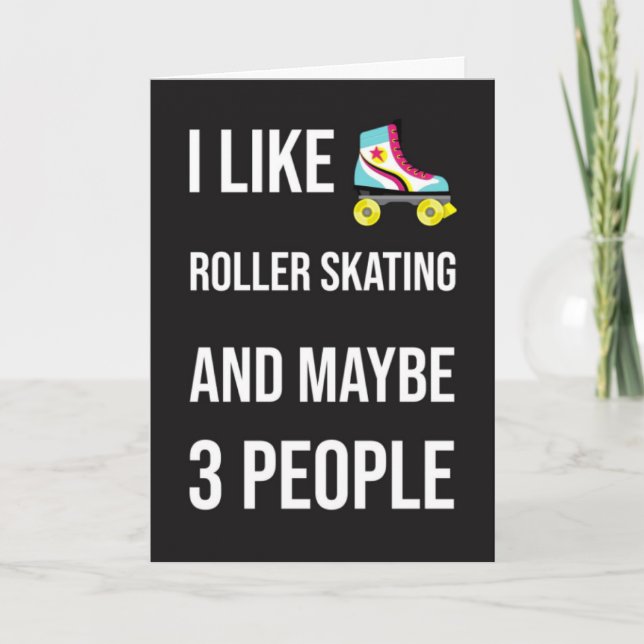 Funny Roller Skating Cards Skate Skater Humor Karte (Vorderseite)