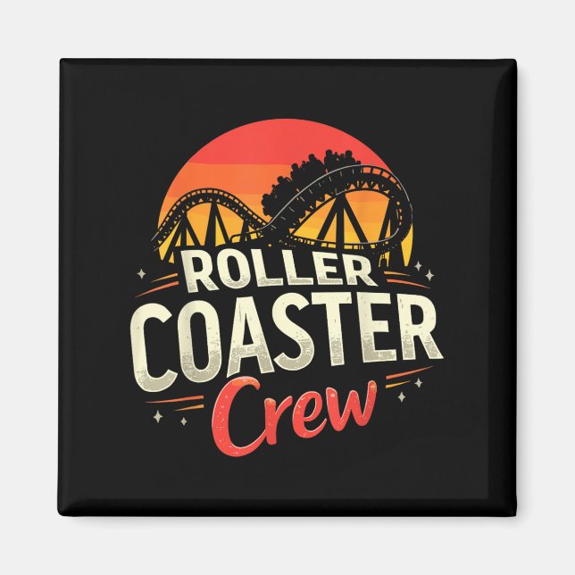 Funny Roller Untersetzer Crew Vergnügungspark Roll Magnet (Vorne)