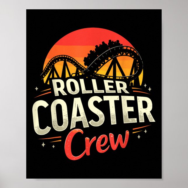 Funny Roller Untersetzer Crew Vergnügungspark Roll Poster (Vorne)