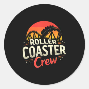 Funny Roller Untersetzer Crew Vergnügungspark Roll Runder Aufkleber