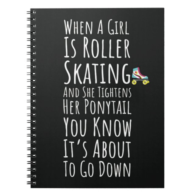 Funny Rollerskating Gifts Skater Girl Roller Derby Notizblock (Vorderseite)
