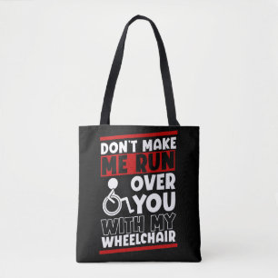 Funny Rollstuhlfahrer Spaß Tasche
