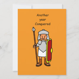 Funny Roman Soldier  Birthday Party Invitation 