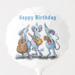 Funny Romantic Mouse Band - Happy Birthday Ballon<br><div class="desc">Funny Romantic Mouse Band - Cartoon Animal Zeichnend Mouses Liebe Musik - Wählen / Fügen Sie Ihre einzigartige Text / Farbe - Make Your Cecift - Neu vergrössern und verschieben oder entfernen und hinzufügen / Text mit Anpassungs-Tool ! - Zeichn und Design von MIGNED. Sie können meine Designs auch auf...</div>
