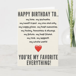 Funny Romantic Raunchy Sweetheart Geburtstag Karte