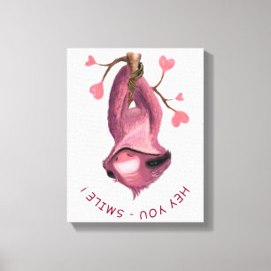 Funny Romantic Sloth Smile Canvas Print Leinwanddruck