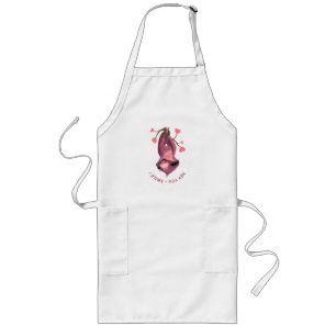 Funny Romantic Sloth Smile Cartoon Tier Zeichnend Lange Schürze