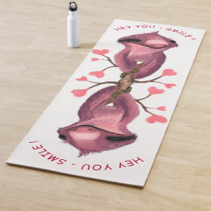 Funny Romantic Sloth Smile Cartoon Zeichnend - Spa Yogamatte