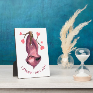 Funny Romantic Sloth Smile Plaque Fotoplatte