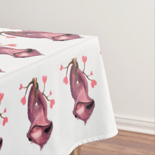 Funny Romantic Sloth Smile Tableclout Tischdecke