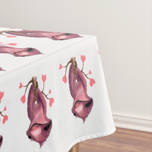Funny Romantic Sloth Smile Tableclout Tischdecke (Beispiel)