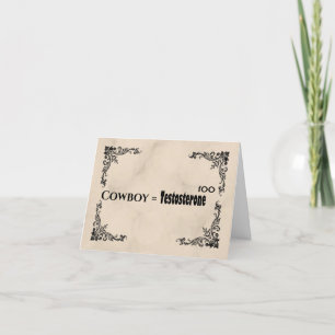 Funny Romantique Cowboy Carte Saint Valentin