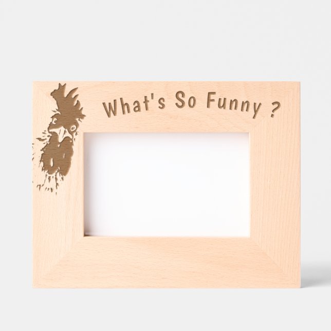 Funny Rooster Etched Frames - Benutzerdefinierter  Geätzte Rahmen (Vorderseite)