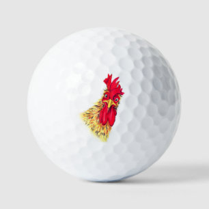 Funny Rooster Golf Balls Golfball