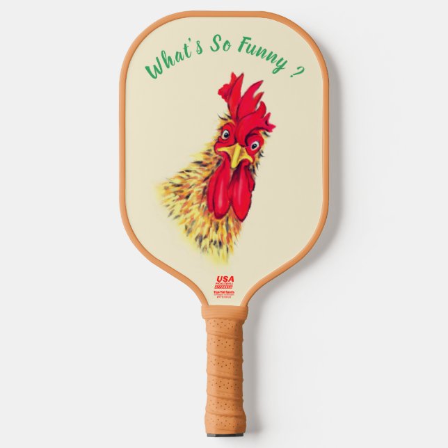 Funny Rooster Pickleball Paddle - Benutzerdefinier (Vorderseite)