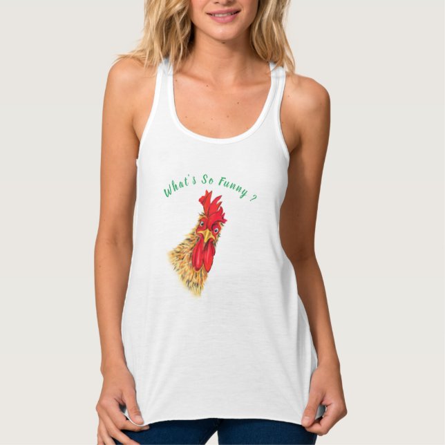 Funny Rooster Tank Top (Vorderseite)