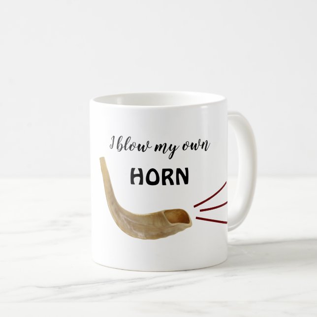 Funny Rosh Hashanah Shofar Trumpet Zitat Kaffeetasse (VorderseiteRechts)