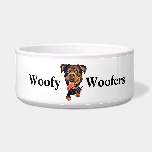 Funny Rottweiler Dog Bowl Napf (Vorderseite)