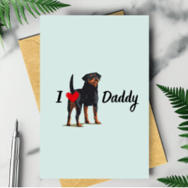 Funny Rottweiler Dog Bum Hintern Herzklopfen Tag Karte