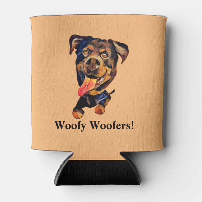 Funny Rottweiler Dog Can Cooler Dosenkühler (Vorderseite)