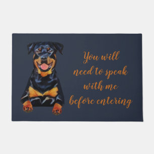 Funny Rottweiler Dog Doormat Fußmatte