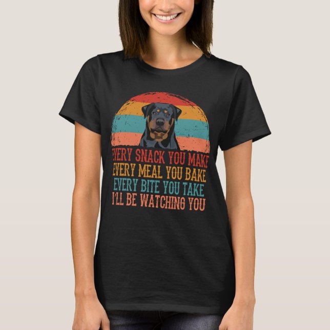 Funny Rottweiler Dog T-Shirt (Vorderseite)