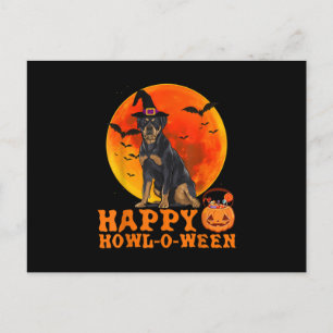 Funny Rottweiler Happy Halloween Hund Cool Liebhab Postkarte