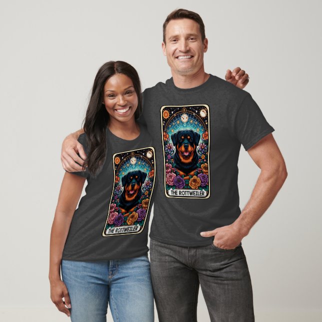 Funny Rottweiler Tarot Card T-Shirt (Unisex)