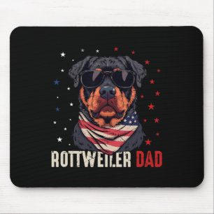Funny Rottweiler Vater US Stars 4. Juli Väter Mousepad