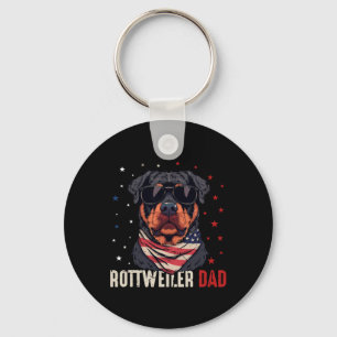 Funny Rottweiler Vater US Stars 4. Juli Väter Schlüsselanhänger