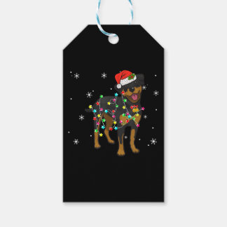 Funny Rottweiler Xmas Lights Hund Vater Hund Mama  Geschenkanhänger