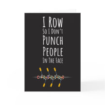 Funny Rower Cards Boat Vintag Rowing Crew Frau