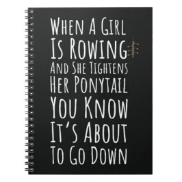 Funny Rowing Geschenke für ihre Crew Teen Girls Notizblock