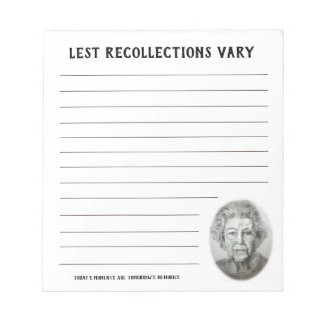 Funny Royal Queen Elizabeth Custom Text Notepad Notizblock