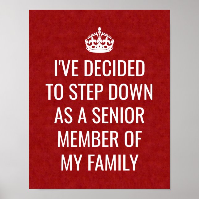 Funny Royal tritt als Senior Member of Family nied Poster (Vorne)
