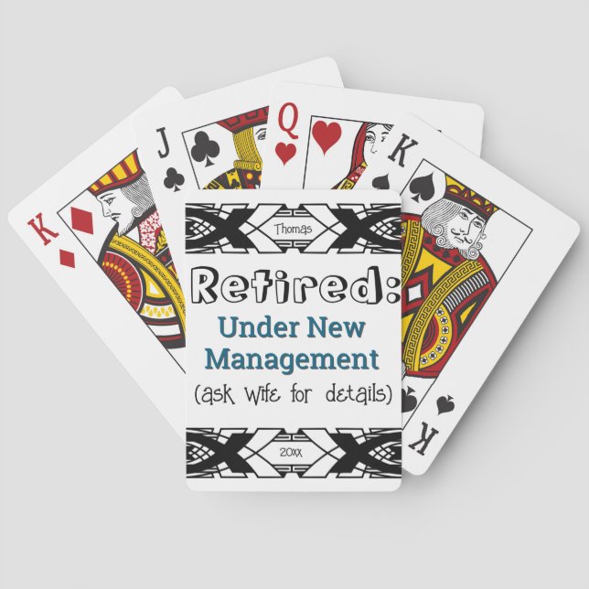 Funny Rtirement Jog No more Work Celebration Spielkarten (Rückseite)