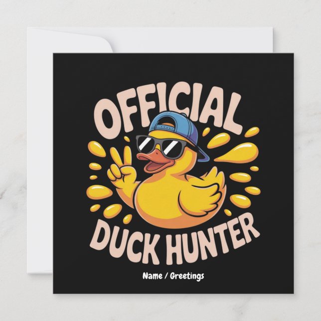Funny Rubber Duck Junting Cruise Squad Laughs Einladung (Vorderseite)