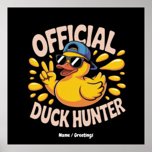 Funny Rubber Duck Junting Cruise Squad Laughs Poster