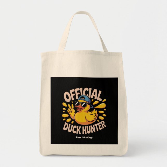 Funny Rubber Duck Junting Cruise Squad Laughs Tragetasche (Vorne)
