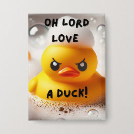 Funny Rubber Duck Lord Liebe A Duck Quote Button
