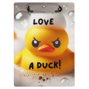 Funny Rubber Duck Lord Liebe A Duck Quote Klemmbrett