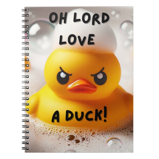 Funny Rubber Duck Lord Liebe A Duck Quote Notizblock (Vorderseite)