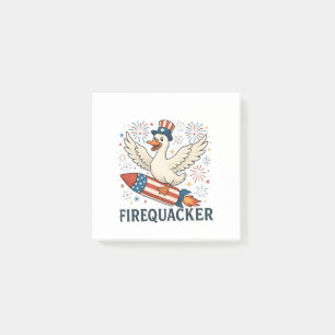 Funny Rubber Duck USA Patriotic Firequacker 4. Post-it Klebezettel