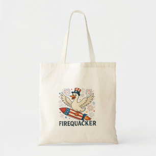 Funny Rubber Duck USA Patriotic Firequacker 4. Tragetasche