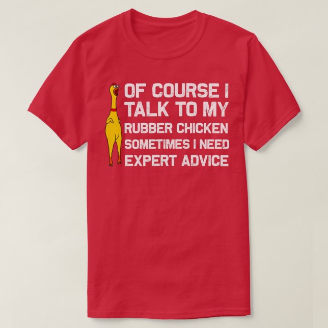 Funny Rubber Hühnergeschenk Männer Frauen Rubber H T-Shirt (Design vorne)
