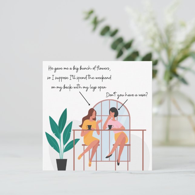 Funny Rude Birthday Card Freundschaft Freundschaft (Stehend Vorderseite)